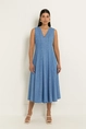 Maxi jurk in denim