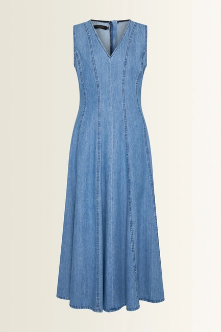 Maxi jurk in denim