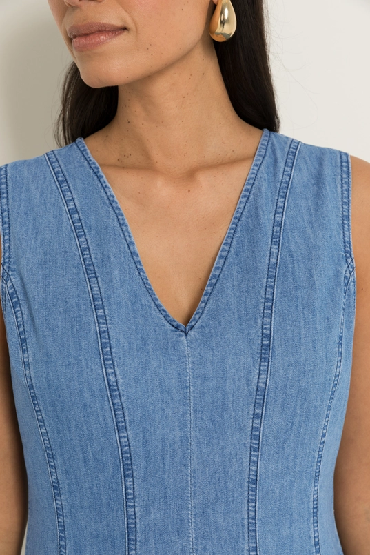 Maxi jurk in denim