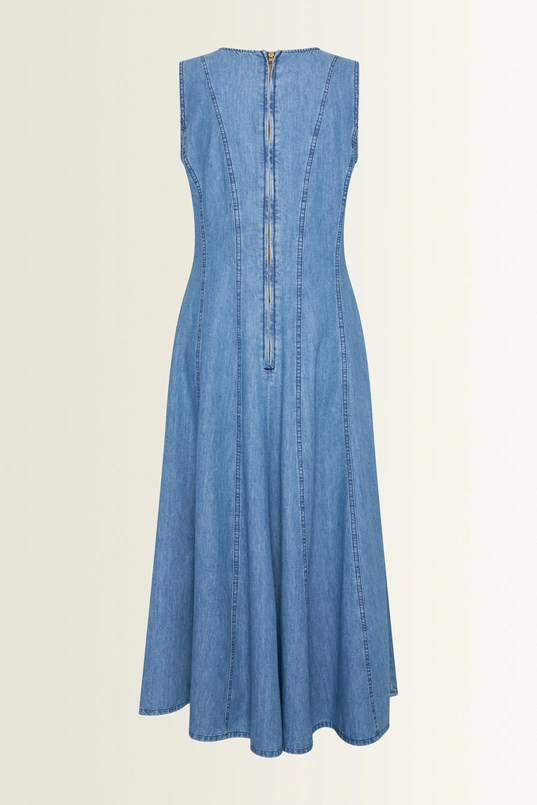 Maxi jurk in denim
