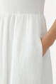 Maxi-jurk met ribtop en zwierige rok