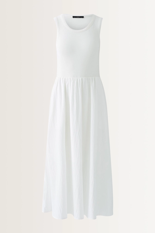 Maxi-jurk met ribtop en zwierige rok