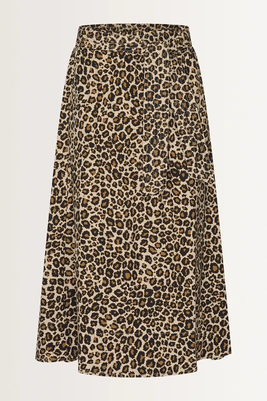 Maxi rok in luipaardprint