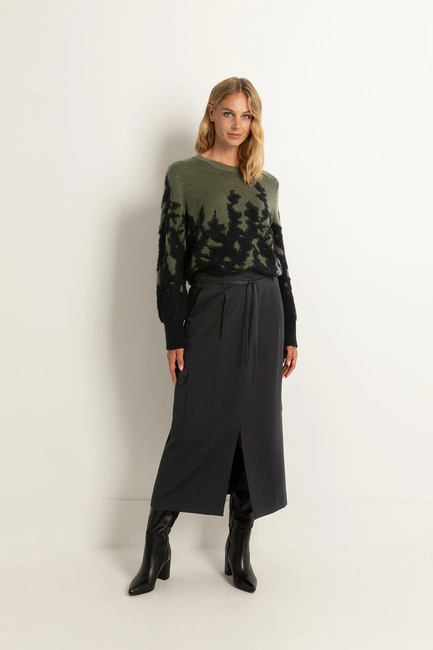 Maxi rok met cargozakken