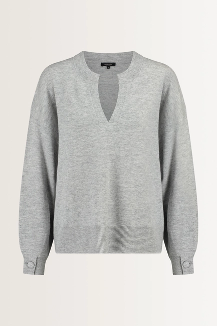 Merinowollen trui met V-hals