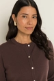 Merinowollen vest met ronde hals