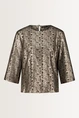 Metallic jacquard top