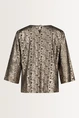 Metallic jacquard top