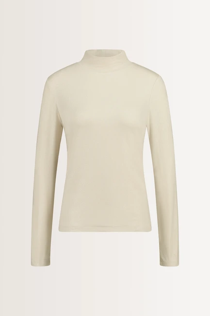 Metallic turtleneck top