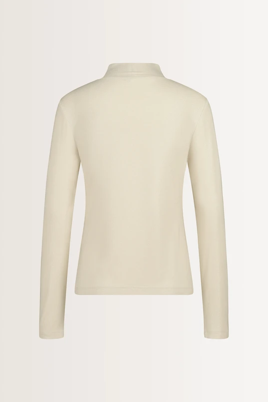 Metallic turtleneck top