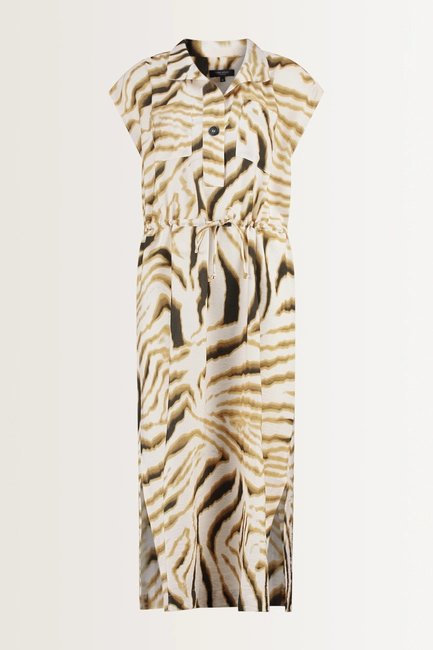 Midi-jurk in abstract dessin