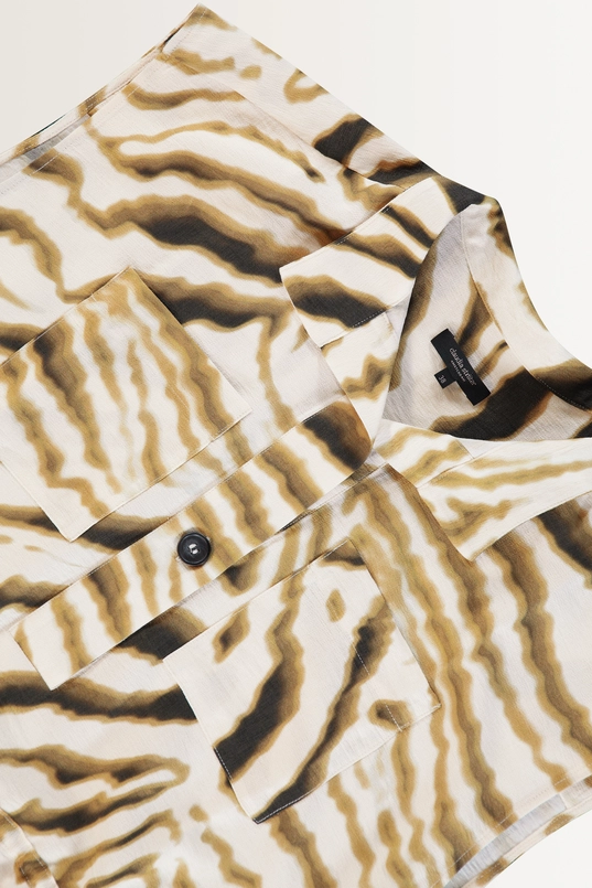 Midi-jurk in abstract dessin