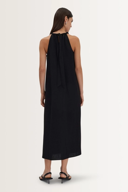 Midi-jurk in viscose-linnenmix Quise Someday