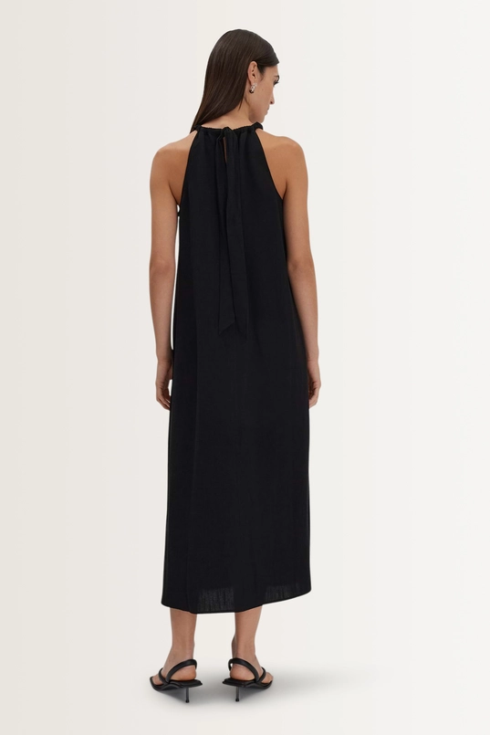 Midi-jurk in viscose-linnenmix Quise Someday