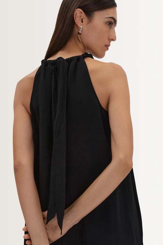 Midi-jurk in viscose-linnenmix Quise Someday