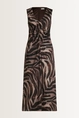 Midi jurk met animaldessin Vera Mont