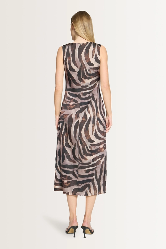 Midi jurk met animaldessin Vera Mont
