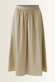 Midi rok met elastische tailleband OUI