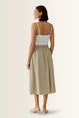 Midi rok met elastische tailleband OUI