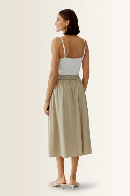 Midi rok met elastische tailleband OUI