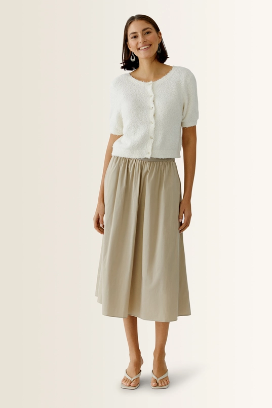 Midi rok met elastische tailleband OUI