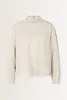 Mockneck blouse met knoopdetail Marc Cain