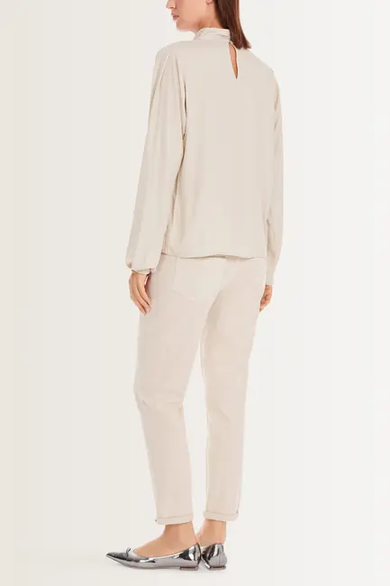 Mockneck blouse met knoopdetail Marc Cain