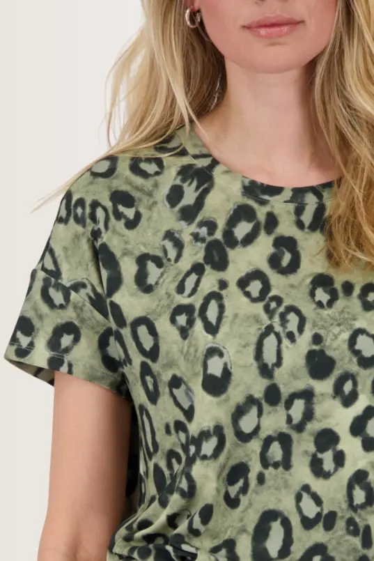 Modern T-Shirt met luipaardprint Monari