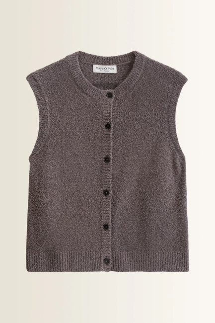 Mouwloos bouclé vest Marc O'Polo