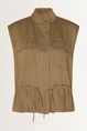Mouwloos gilet met trekkoord