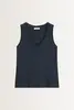 Mouwloos shirt met V-hals Marc O'Polo