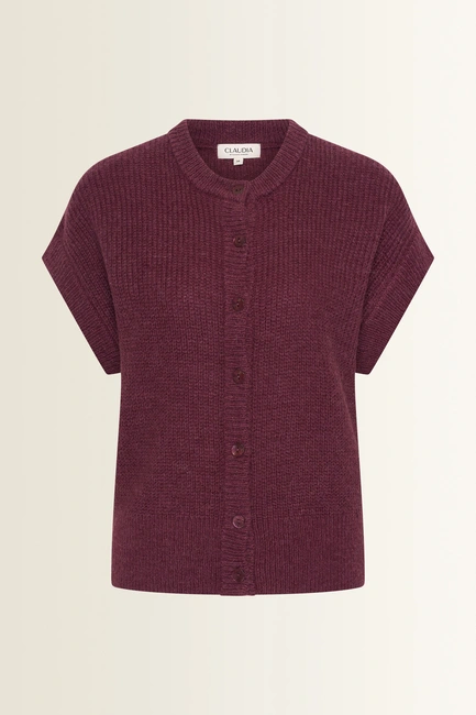 Mouwloos vest in zachte alpaca-wolmix