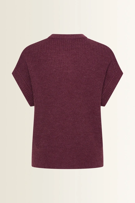 Mouwloos vest in zachte alpaca-wolmix
