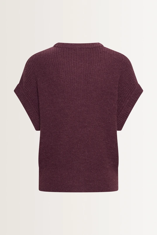 Mouwloos vest in zachte alpaca-wolmix