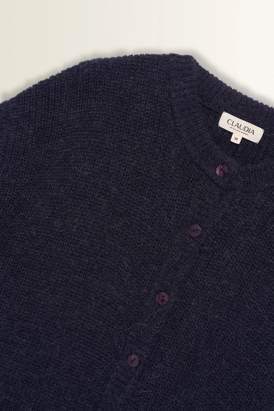 Mouwloos vest in zachte alpaca-wolmix