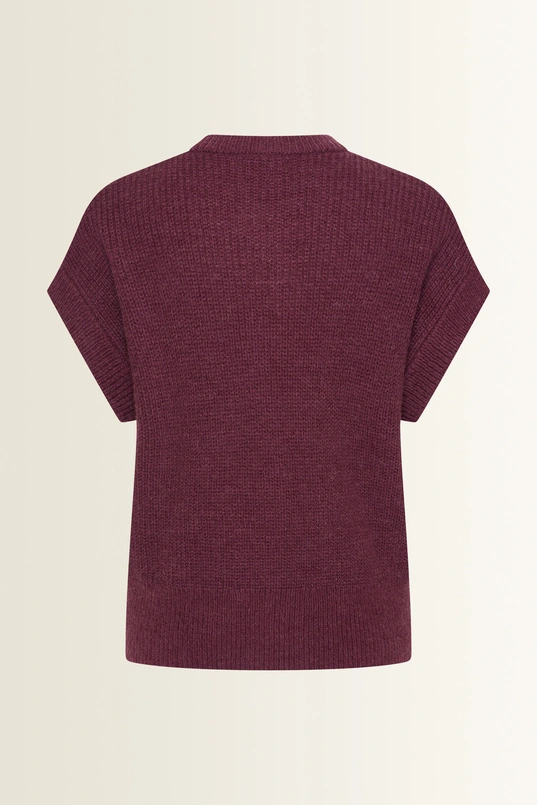 Mouwloos vest in zachte alpaca-wolmix