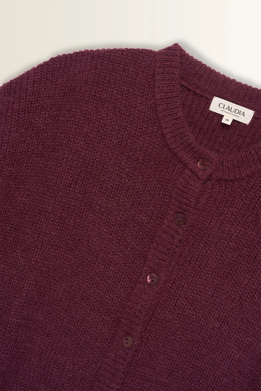 Mouwloos vest in zachte alpaca-wolmix