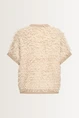Mouwloos vest met ingebreide franjes