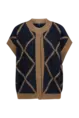 Mouwloos vest ruit