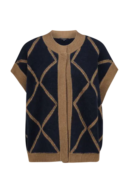 Mouwloos vest ruit