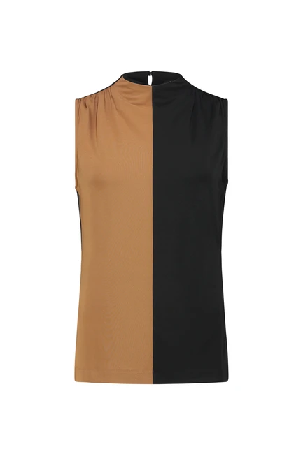 Mouwloze 2-tone top
