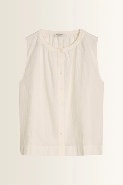 Mouwloze blouse met opengewerkt dessin Marc O'Polo