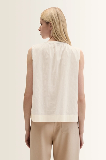 Mouwloze blouse met opengewerkt dessin Marc O'Polo