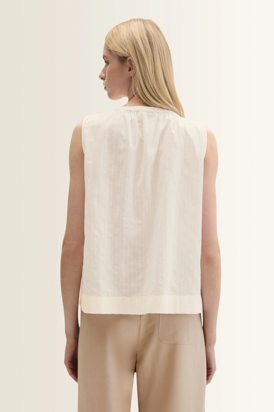 Mouwloze blouse met opengewerkt dessin Marc O'Polo