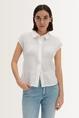 Mouwloze blouse plooistructuur Zkulpture Someday