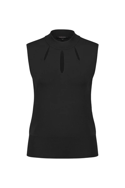Mouwloze cut-out trui
