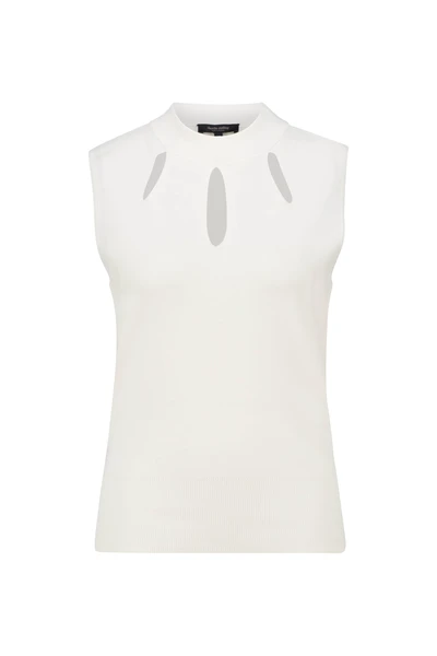 Mouwloze cut-out trui