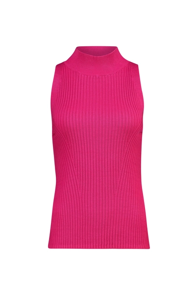 Mouwloze gebreide top