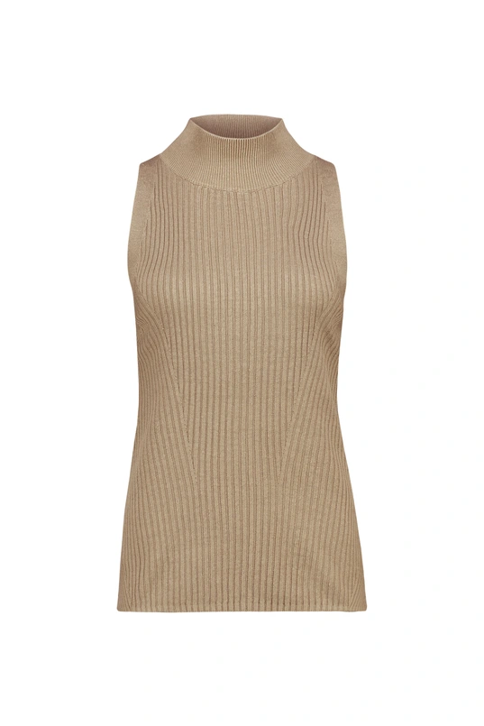 Mouwloze gebreide top