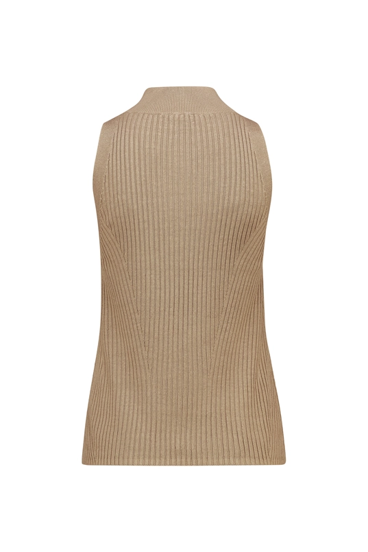 Mouwloze gebreide top